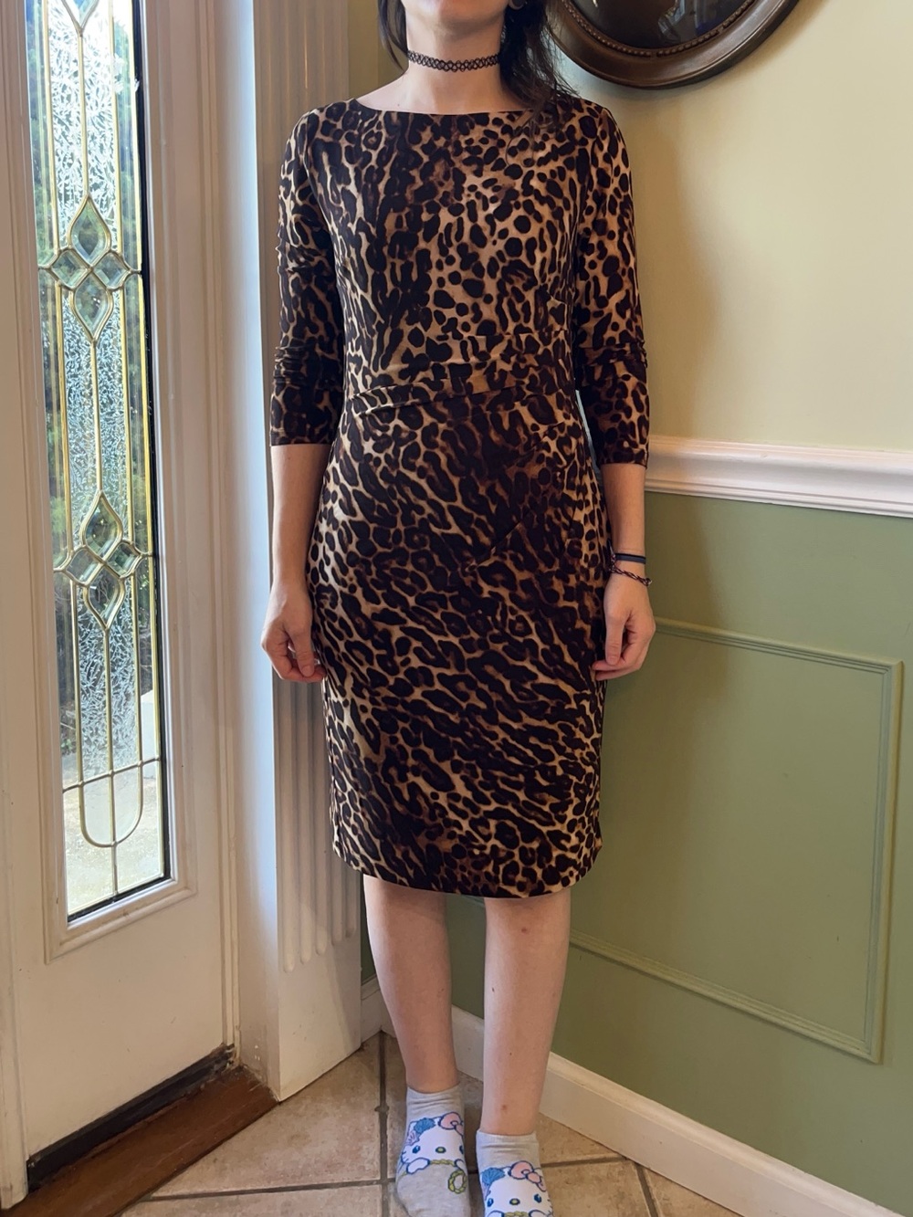 Lauren by Ralph Lauren Y2K animal print leopard dress